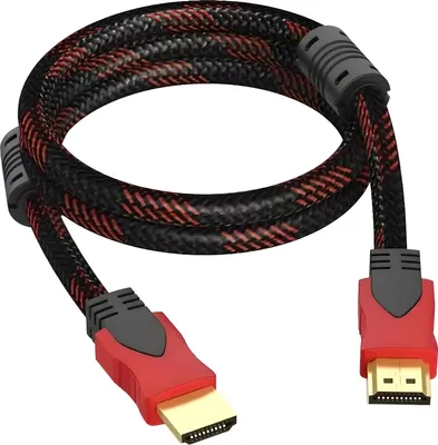 Produktbild von HDMI Kabel 2,7m High Speed 2.0 Ethernet 4K Full HD 1080p 60Hz HDR 3D ARC 2,7 Meter PS3 PS4 PS5 Xbox TV Monitor OLED LED PC Laptop Beamer Rot Retoo
