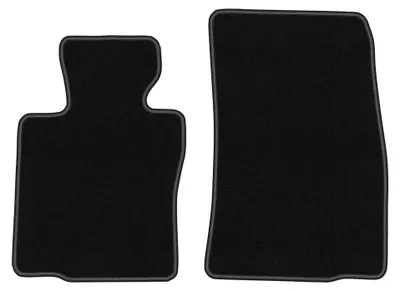 Image de Tapis avant en moquette pour Mini Countryman R60 2010-2017 (à hayon) – 2 pièces, noirs, sur mesure – Wielganizator BASIC