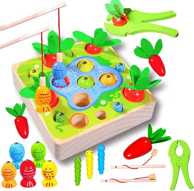 Produktbild von Holzspielzeug, Montessori Spielzeug für Kleinkinder, 1-4 Jahre, Holzpuzzle, Lernspielzeug