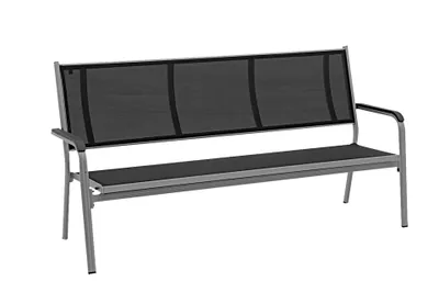 Produktbild von KETTLER Basic Plus 3er Bank, anthrazit/anthrazit, Aluminium/Outdoorgewebe