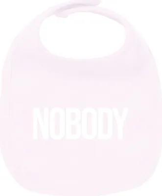 Produktbild von Huuraa Unisex Babylatz Nobody Schriftzug Geschenk Babypink  Baumwolle Nobody Mitbringsel