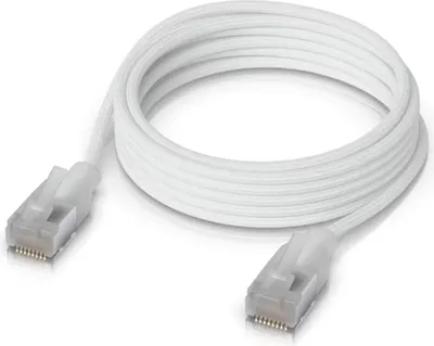 Produktbild von UniFi Etherlighting Cat.6a Premium-Patchkabel (weiß, 2 Meter, gesleevt)