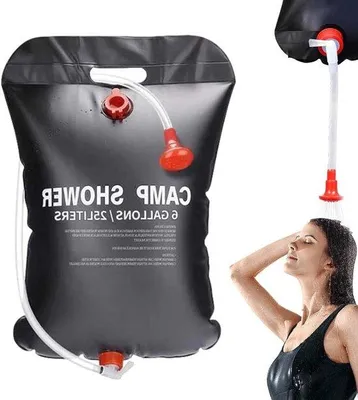 Productafbeelding van Douchetas Camping - Zonne Douche - Buiten Douchen - Zonne Verwarming - 15 Liter - Zwart