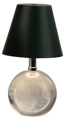 Produktbild von LED Stimmungslampe Globus mit schwarzem Schirm H. 18cm akkubetrieben Formano