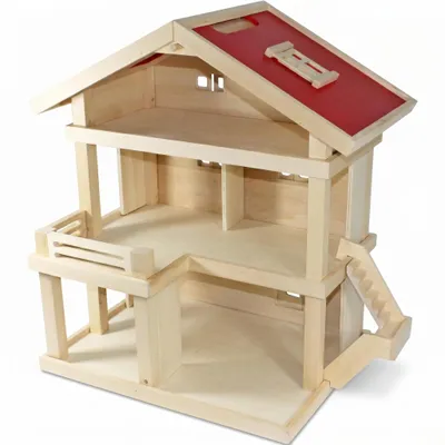 Produktbild von Freda Puppenhaus Puppenmöbel aus Holz - Puppenvilla Puppenfamilie, Auswahl:Villa Freda