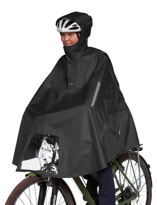 Image de TATONKA Bike Poncho noir taille S - poncho imperméable pour vélo en matière recyclée...