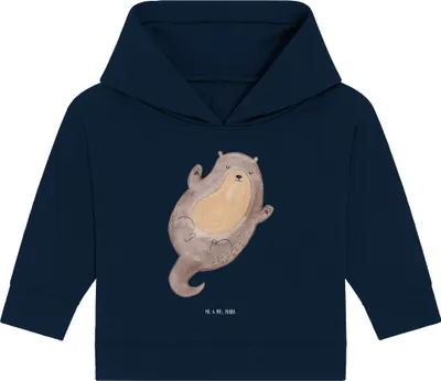 Produktbild von Mr. & Mrs. Panda Organic Baby Hoodie Otter Umarmen 24. - 36. Monat - French Navy - Geschenk, Kapuzensweatshirt, gut Gelaunt, glücklich, Kapuzenshirt, Hallo, Optimistisch