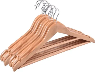Obrázok produktu pre Drevené vešiaky RONDO 10 kusov - svetlohnedé