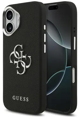 Zdjęcie produktu dla Etui Guess Grained Big 4G Classic Logo   Do Iphone 17 Czarny