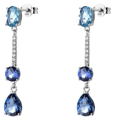 Immagine prodotto di Orecchini pendenti in argento con zirconi blu Freedom Blue Fancy FFB133