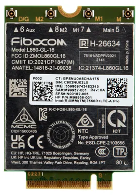 Produktbild von HP Intel XMM 7560 R+ LTE Advanced Pro WWAN M.2 Modem Schwarz