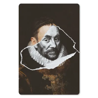 Produktbild von MuchoWow® Mauspad Mousepad Wilhelm von Oranien - Adriaen Thomasz - Schwarz - Weiß 18x27 cm - Mousepads - Maus Mat - Pad - Mausunterlage