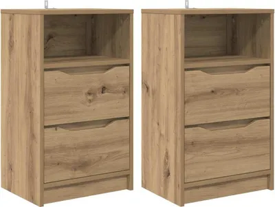Immagine prodotto di Comodini con cassetto 2 pcs Rovere artigianale 40 x 30 x 467 cm