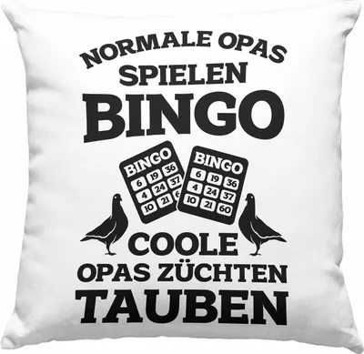 Produktbild von Trendation - Taubenzüchter Geschenkidee Deko-Kissen mit Füllung 40x40 mit Spruch Taubenbesitzer Geschenk Taubenliebhaber Opa (Grün)