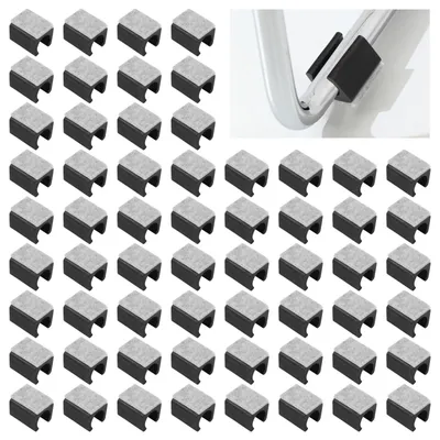 Image de Protège-pieds de chaise en feutre, de forme en U, pour tubes de 15 mm, lot de 60, couleur noire