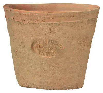 Produktbild von Terracotta Blumentopf Landhausstil Pflanztopf mit Ablaufloch für innen außen 8cm