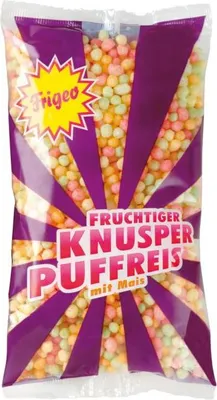 Produktbild von Frigeo Fruchtiger Knusper-Puffreis mit Mais (80 g)