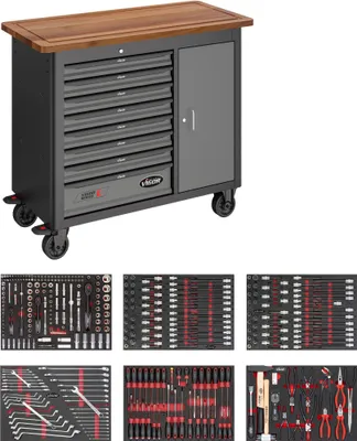 Produktbild von VIGOR Mobile Werkbank Series L mit Sortiment V5158 375-teilig