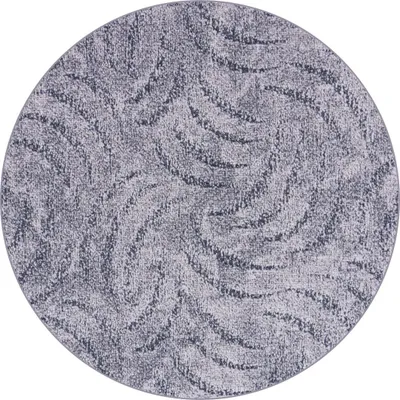 Image de 200 x 200 (diamètre) cercle Tapis Scroll gris cercle