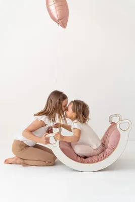 Produktbild von Matratze / Kissen für KLEINE Montessori-Wippe – rosa
