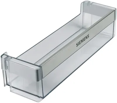 A clear, studio shot of a refrigerator shelf insert.