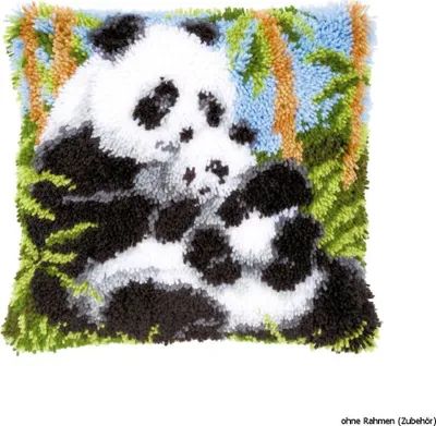 Produktbild von Auslaufmodell Vervaco Knüpfkissen "Pandas"