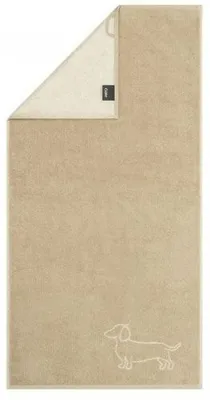 Produktbild von Cawö Duschtuch We love Dogs Dackel Companion Natur Beige (80x150cm)