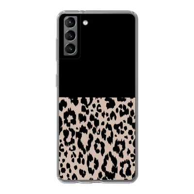 Produktbild von MuchoWow® Handyhülle Schutzhülle Hülle für Samsung Galaxy S21 Plus Panther Druck - Tiere - Schwarz Silikon Softcase Handy Hülle - Handy-Tasche