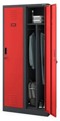 Immagine prodotto di Armadio Armadio spogliatoio Armadio in metallo rosso antracite 180x80x50