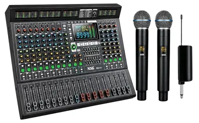 Immagine prodotto di Mixer audio, 14 canali, con più ingressi per microfono, modello MD14