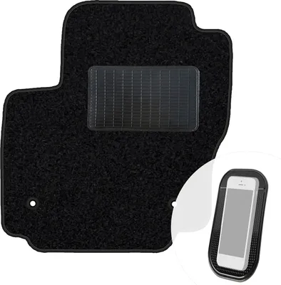 Produktbild von moto-MOLTICO Fahrer Fußmatte Auto Velours Fahrerseite Autoteppiche Schwarz Fahrermatte 1-teilig passend für Ford Mondeo IV 2011-2014