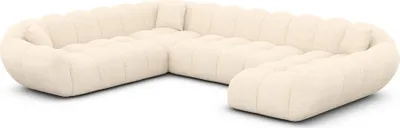 Produktbild von Strukturstoff U-Form XXL Wohnlandschaft Liva Creme Rechts