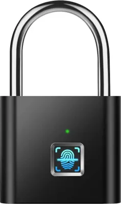Produktbild von Fingerabdruck-Vorhängeschloss Mini Smart Vorhängeschloss Keyless USB-Aufladung Biometrisch Hohe Sicherheitsverriegelung für Gym Locker, Shed Locker, Lagereinheiten, Gepäck, Koffer