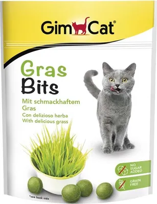 Produktbild von GimCat Grasbits Katzensnacks, getreidefrei & ohne Zuckerzusatz, 6 x 140g