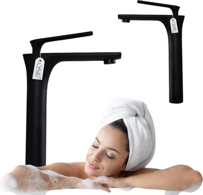 Produktbild von Silla | Wasserhahn Bad - Schwarz Matt - Spültischarmatur - 27 cm Höhe - Einhebelmischer