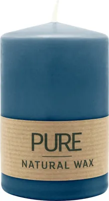 Produktbild von 100% PURE, NATURAL WAX, Stumpenkerze, Nachtblau, WENZEL, 90/60 mm, Brenndauer ca. 25h, 100% plastikfrei