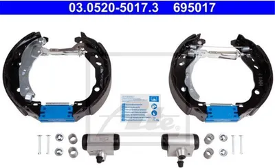 Produktbild von ATE Bremsbackensatz hinten für Dacia Logan Sandero Renault Clio