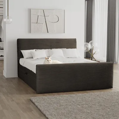 Obrázok produktu pre TRENTO posteľ s úložnou funkciou 180x200 Velo látka hnedá