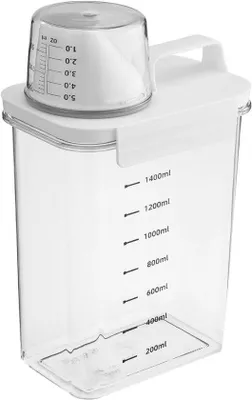 Produktbild von Famanu Waschmittelspender mit Messbecher - 1800 ml, multifunktionale Aufbewahrungsbox