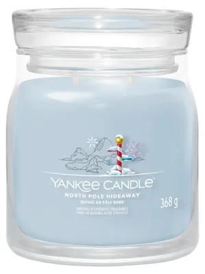 Productafbeelding van Yankee Candle North Pole Hideaway, Rond, Lichtblauw, 50 uur brandduur, 1 stuk