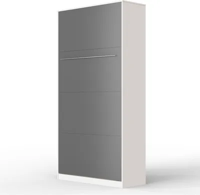 Produktbild von SMARTBett Schrankbett Standard  Weiss/Anthrazit 90 Vertikal
