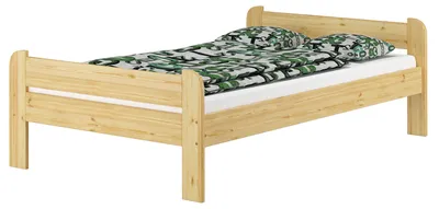 Produktbild von Breites robustes Einzelbett 120x200 Kiefer massiv mit wählbarem Zubehör V-60.39-12ohne Zubehör