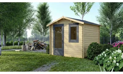 Immagine prodotto di Casetta da giardino in legno - 7.5m2 - 3x2.5m - 28mm - colore: naturale