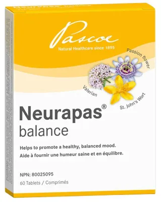 Produktbild von Nahrungsergänzungsmittel, Pascoe Neurapas, für emotionales Gleichgewicht und Stressabbau, 60 Tabletten