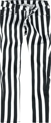 Produktbild von Banned Alternative Stoffhose Herren Striped Pants schwarz/weiß 4XL