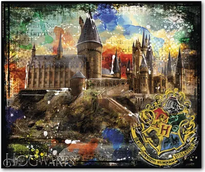 Zdjęcie produktu dla Gilde Harry Potter, Bild, Hogwarts, Holz, Leinwand, mehrfarbig, VE 1 Höhe: 80.00 cm Breite: 100.00 cm Tiefe: 3.50cm 81601