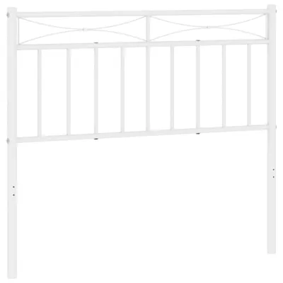 Image de vidaXL Tête de lit en métal blanc 100 cm