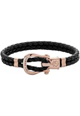 Produktbild von Paul Hewitt - Armband - Uni - PH-FSH-L-R-B-M - PHINITY SHACKLE LEATHER BRC IP RG BLACK