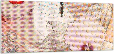 Produktbild von Bilder auf glas - Blume Dame Kleid Eleganz - 100x40cm - Glasbilder - Wandbilder - Kunstdruck - zum Aufhängen bereit - Wanddekoration aus Glas - Glas Bilder - Wandbild auf Glas - GAB100x40-3140