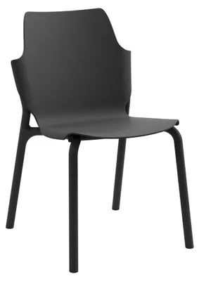 Produktbild von Stapelbarer Esszimmerstuhl Rebecca Mobili Zeran 83x56x47 cm Polypropylen Schwarz Modern 2er Set